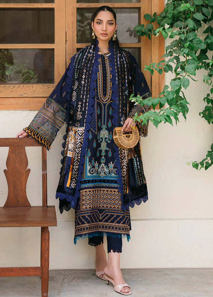 Olivia by Bin Ilyas Embroidered Kotrai Suit Unstitched 3 Piece BI24O 522 A - Winter Collection