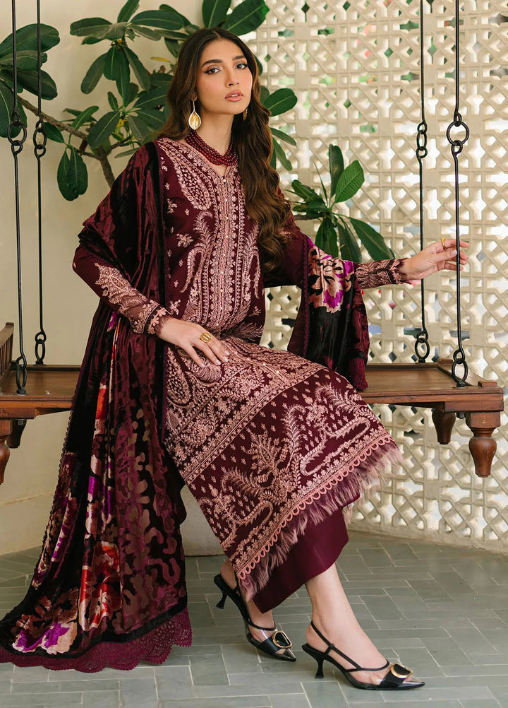 Olivia by Bin Ilyas Embroidered Kotrai Suit Unstitched 3 Piece BI24O 523 A - Winter Collection