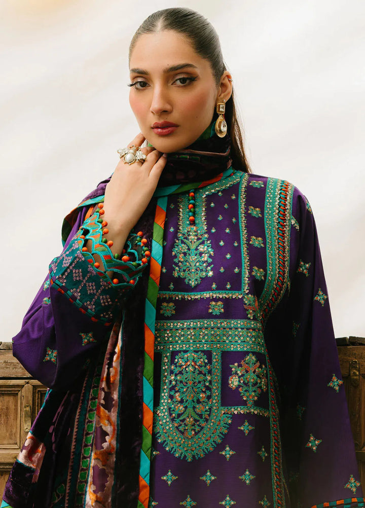 Olivia by Bin Ilyas Embroidered Kotrai Suit Unstitched 3 Piece BI24O 524 B - Winter Collection