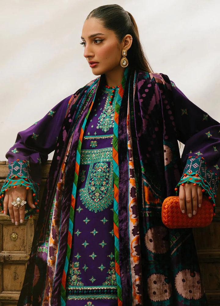 Olivia by Bin Ilyas Embroidered Kotrai Suit Unstitched 3 Piece BI24O 524 B - Winter Collection