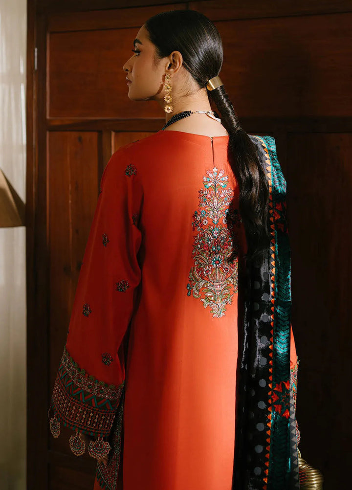 Olivia by Bin Ilyas Embroidered Kotrai Suit Unstitched 3 Piece BI24O 525 B - Winter Collection