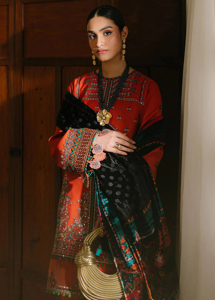 Olivia by Bin Ilyas Embroidered Kotrai Suit Unstitched 3 Piece BI24O 525 B - Winter Collection