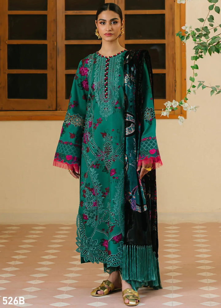 Olivia by Bin Ilyas Embroidered Kotrai Suit Unstitched 3 Piece BI24O 526 B - Winter Collection