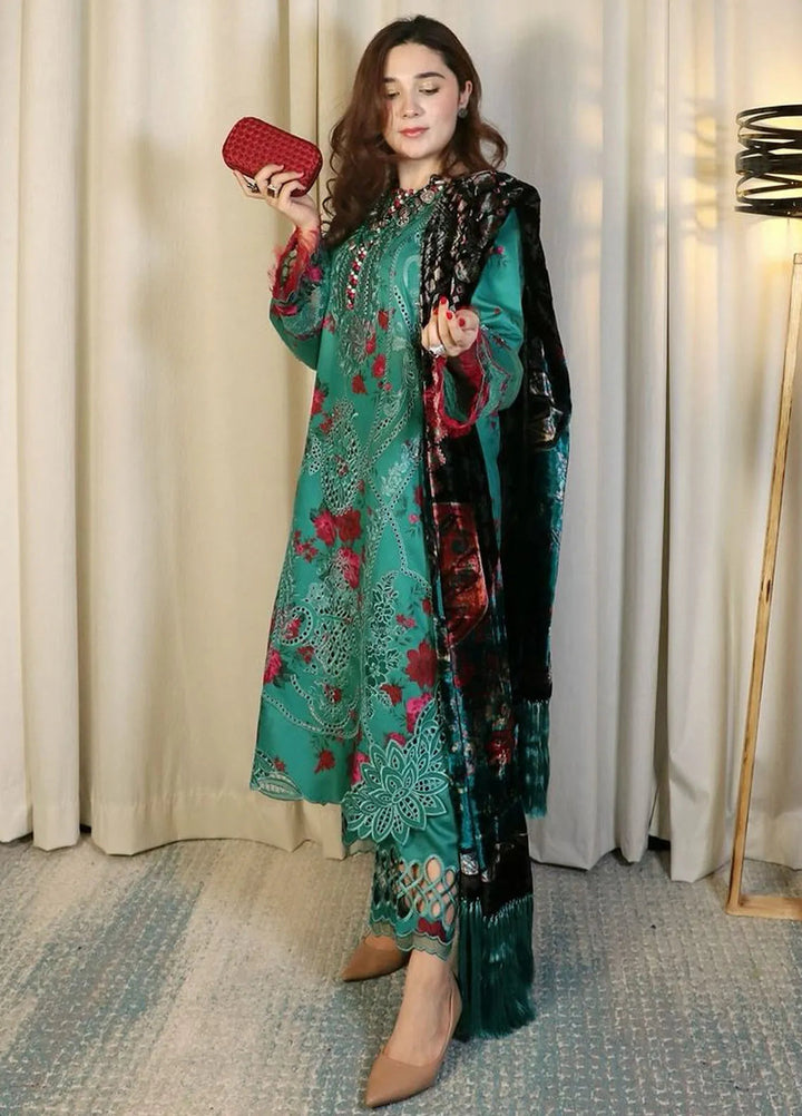 Olivia by Bin Ilyas Embroidered Kotrai Suit Unstitched 3 Piece BI24O 526 B - Winter Collection