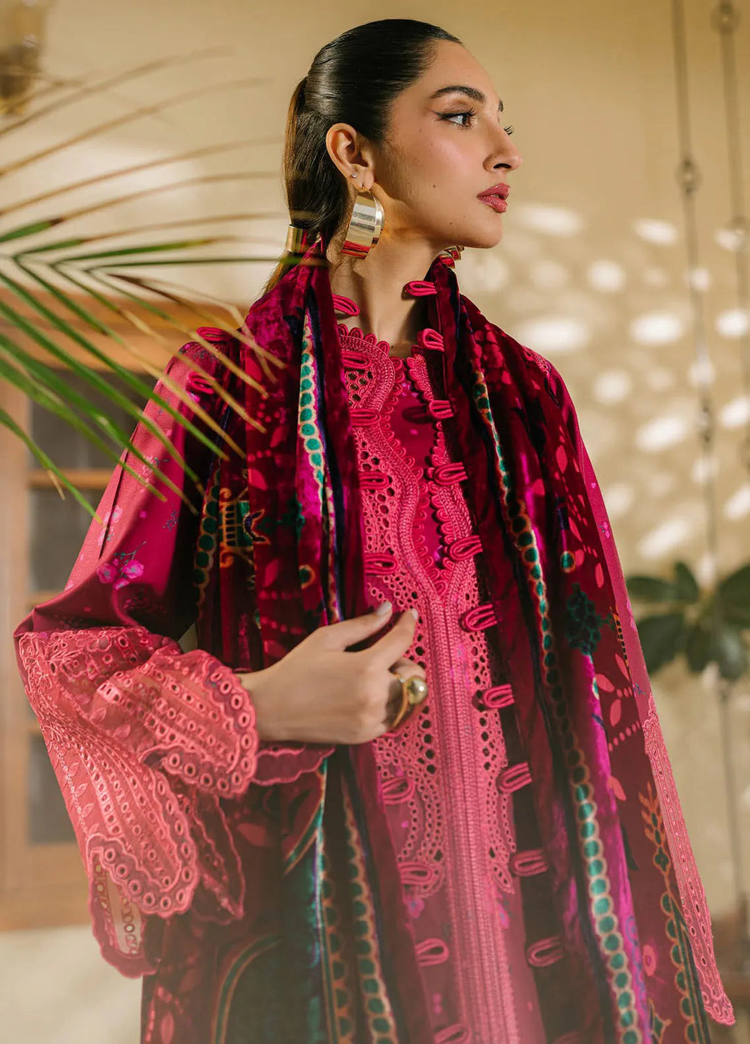 Olivia by Bin Ilyas Embroidered Kotrai Suit Unstitched 3 Piece BI24O 527 A - Winter Collection