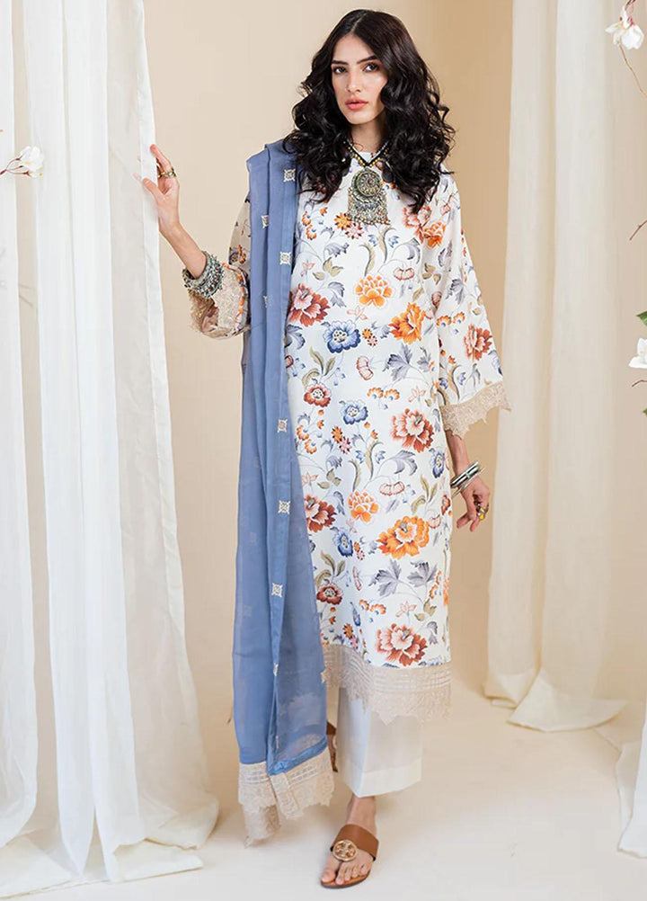 Omaya By Muraad Embroidered Lawn Suits Unstitched 3 Piece MU23O O-001 Ayzel - Summer Collection