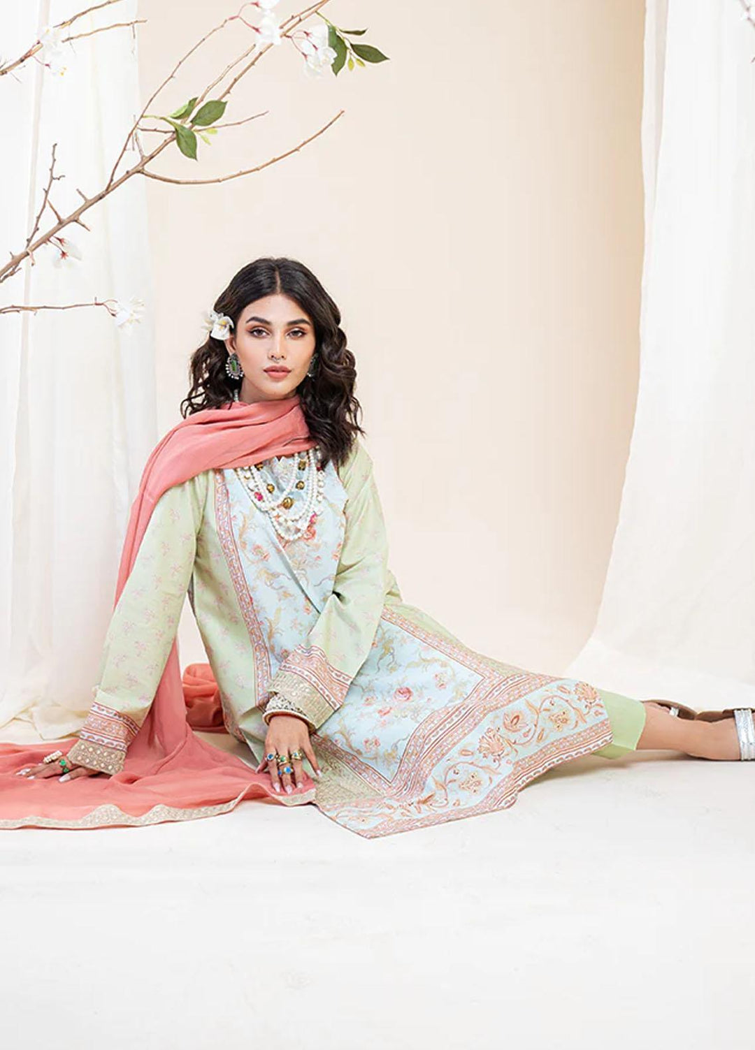 Omaya By Muraad Embroidered Lawn Suits Unstitched 3 Piece MU23O O-004 Ava - Summer Collection