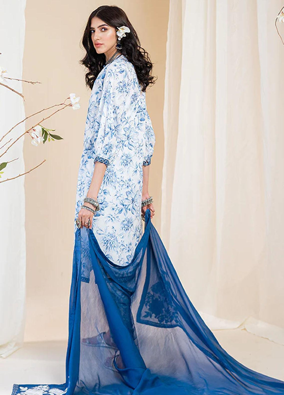 Omaya By Muraad Embroidered Lawn Suits Unstitched 3 Piece MU23O O-005 Rimal - Summer Collection