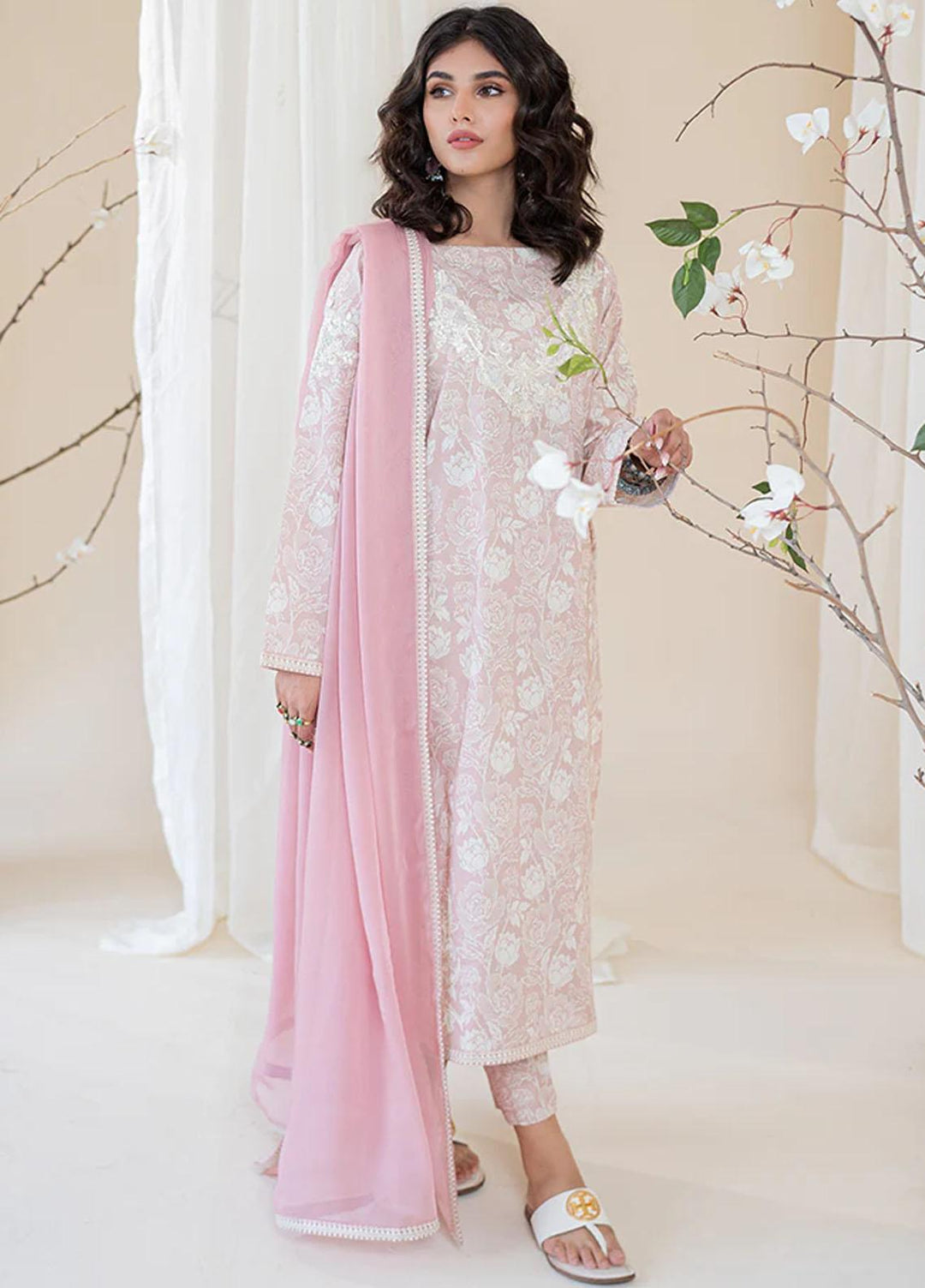 Omaya By Muraad Embroidered Lawn Suits Unstitched 3 Piece MU23O O-006 Azelia - Summer Collection