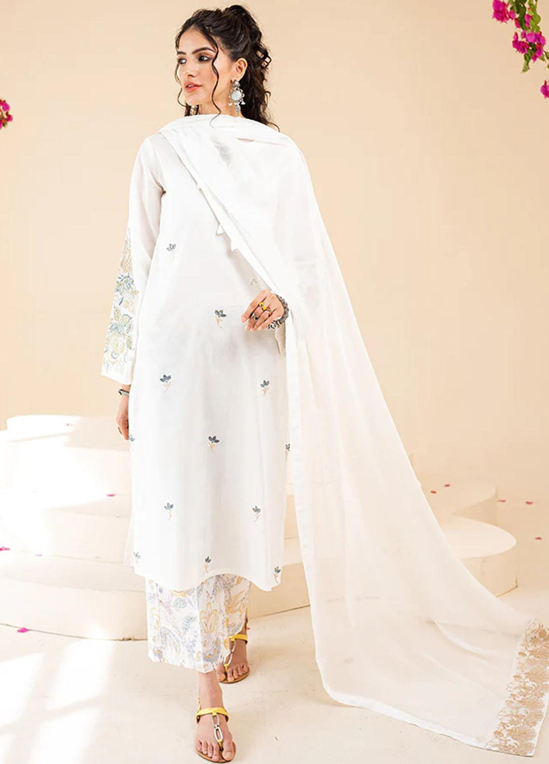 Omaya By Muraad Embroidered Lawn Suits Unstitched 3 Piece MU23O O-007 Aurora - Summer Collection