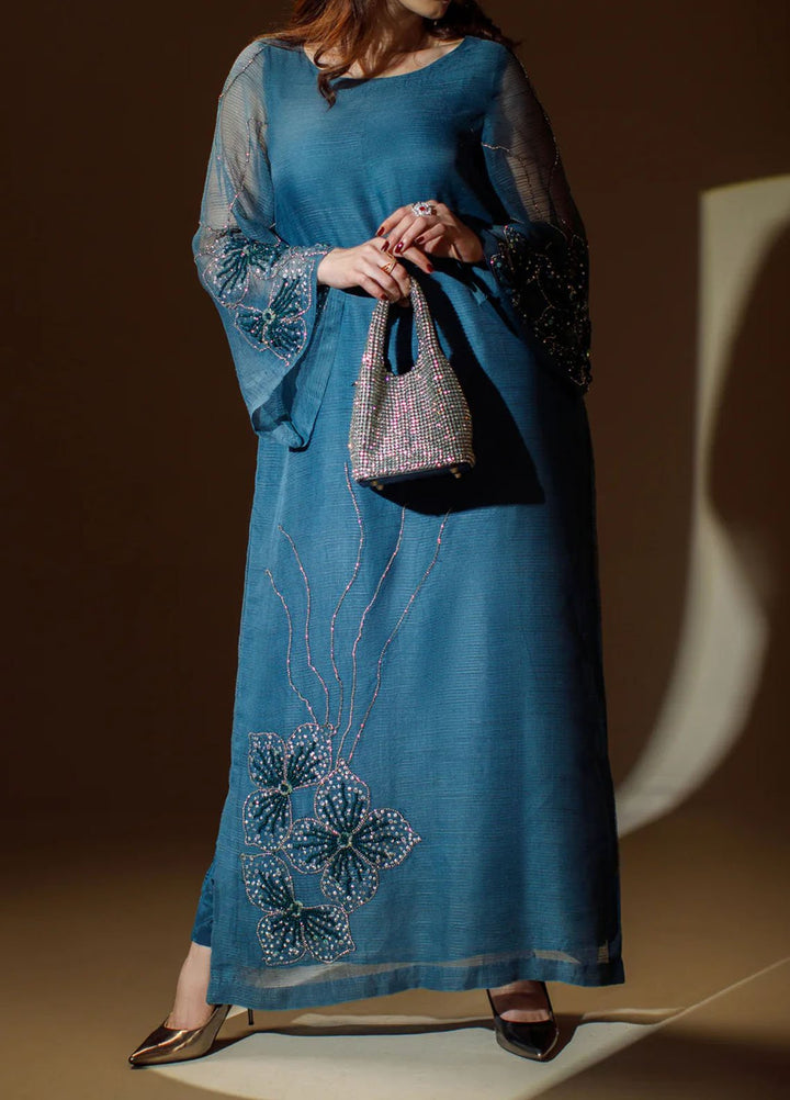 Ombrella Pret Embroidered Khaadi Net 2 piece Blooming Flower