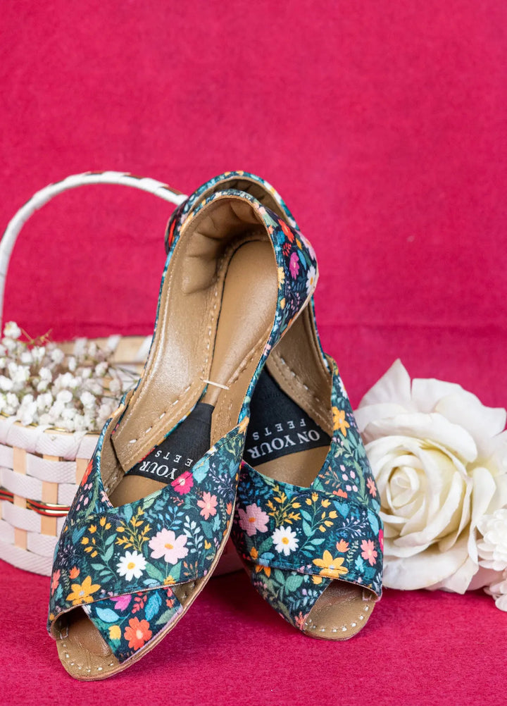 On Your Feets Peshawari Women Khussa Midnight Bloom