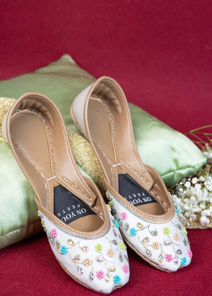 On Your Feets Women Khussa Ivory Blossom