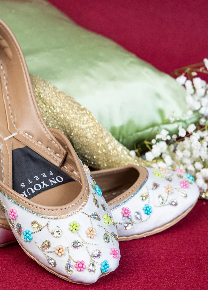 On Your Feets Women Khussa Ivory Blossom