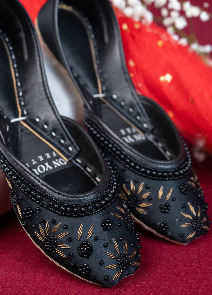 On Your Feets Women Khussa Snow Flake Black