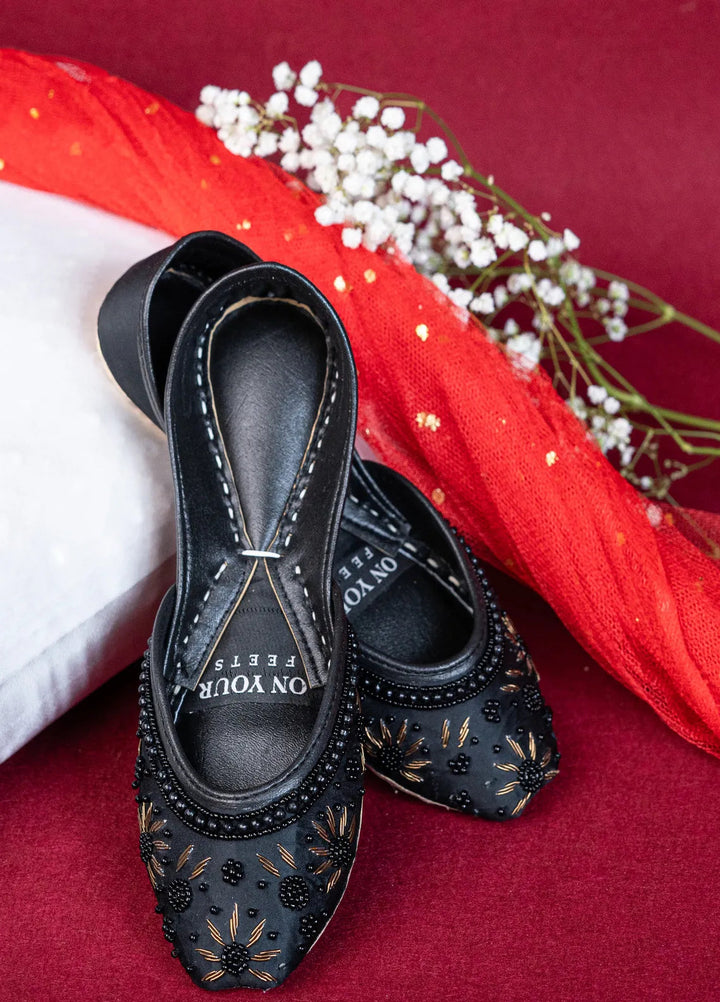 On Your Feets Women Khussa Snow Flake Black