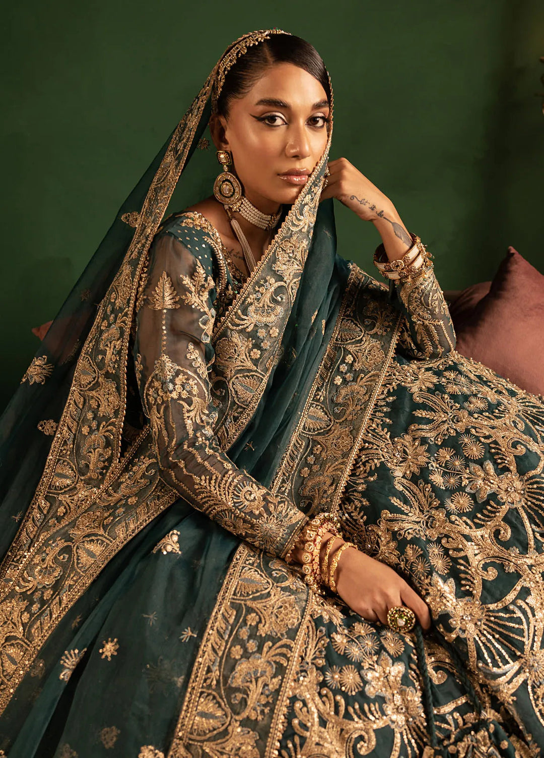 Onora by Diara Couture Embroidered Organza Suit Unstitched 4 Piece DC24OW WC-2-01 Arlyn - Luxury Collection