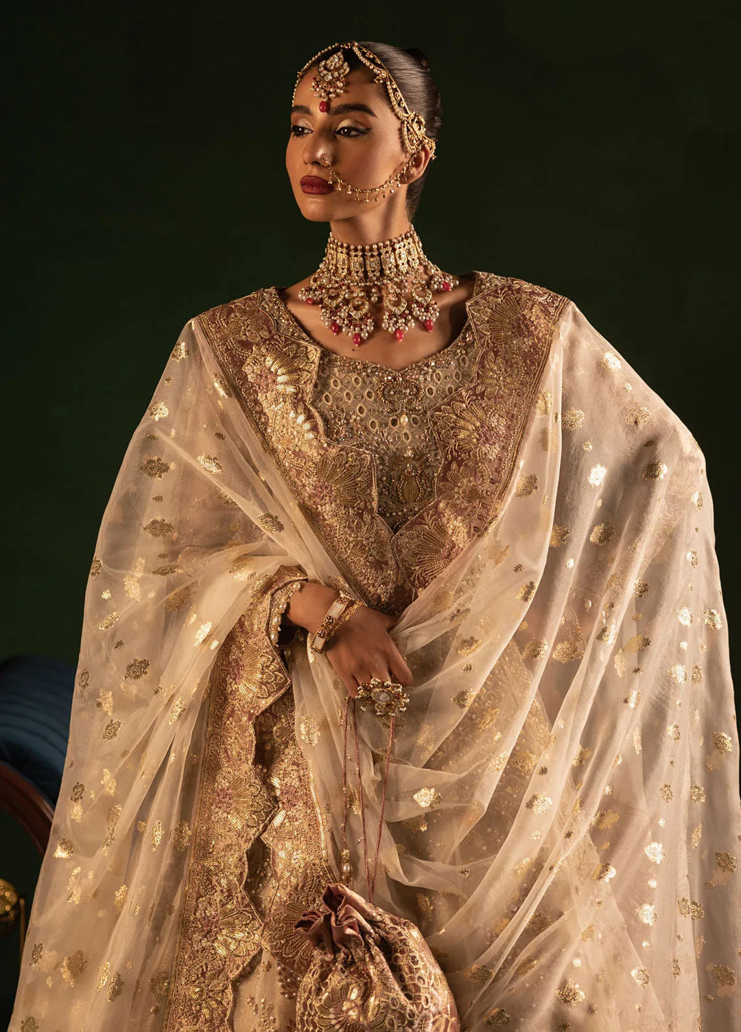 Onora by Diara Couture Embroidered Organza Suit Unstitched 4 Piece DC24OW WC-2-02 Bella - Luxury Collection