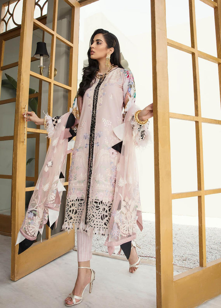 Ophelia By Epoque Embroidered Lawn Suits Unstitched 3 Piece EP21O 04 Pink Swoon - Festive Collection