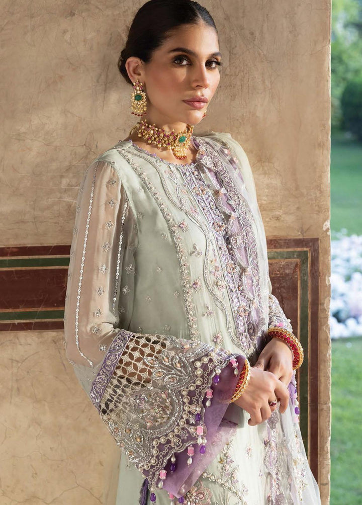 Opulence By Anaya Embroidered Chiffon Suits Unstitched 3 Piece AKC21O AC21-04 Sapphire - Luxury Collection