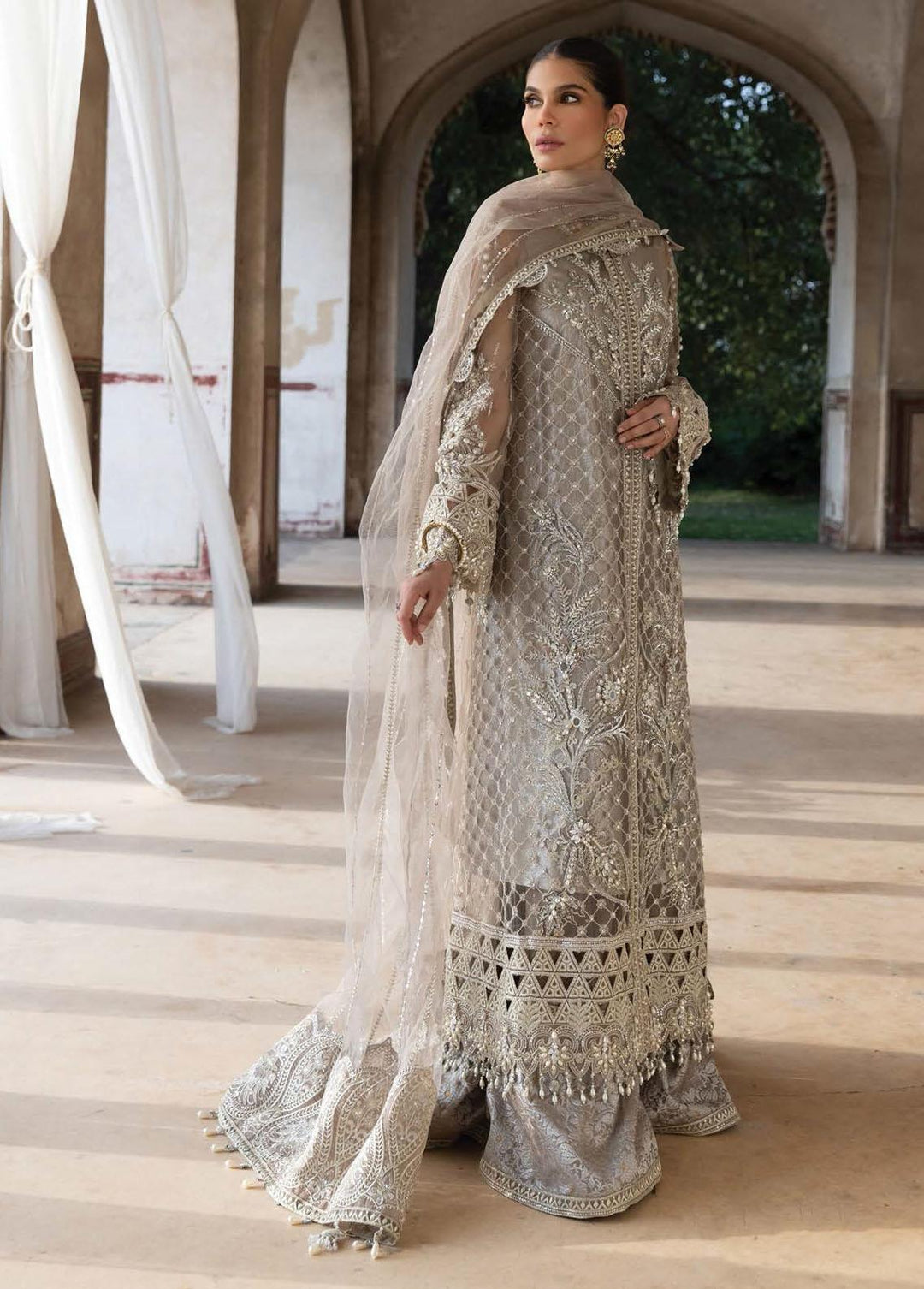 Opulence By Anaya Embroidered Net Suits Unstitched 3 Piece AKC21O AC21-06 Jade - Luxury Collection