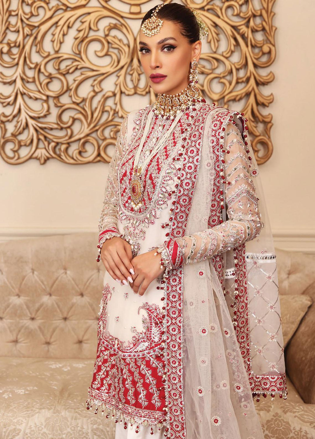 Opulence by Anaya Embroidered Chiffon Suits Unstitched 3 Piece AKC22O AC22-01-Ellana - Luxury Collection