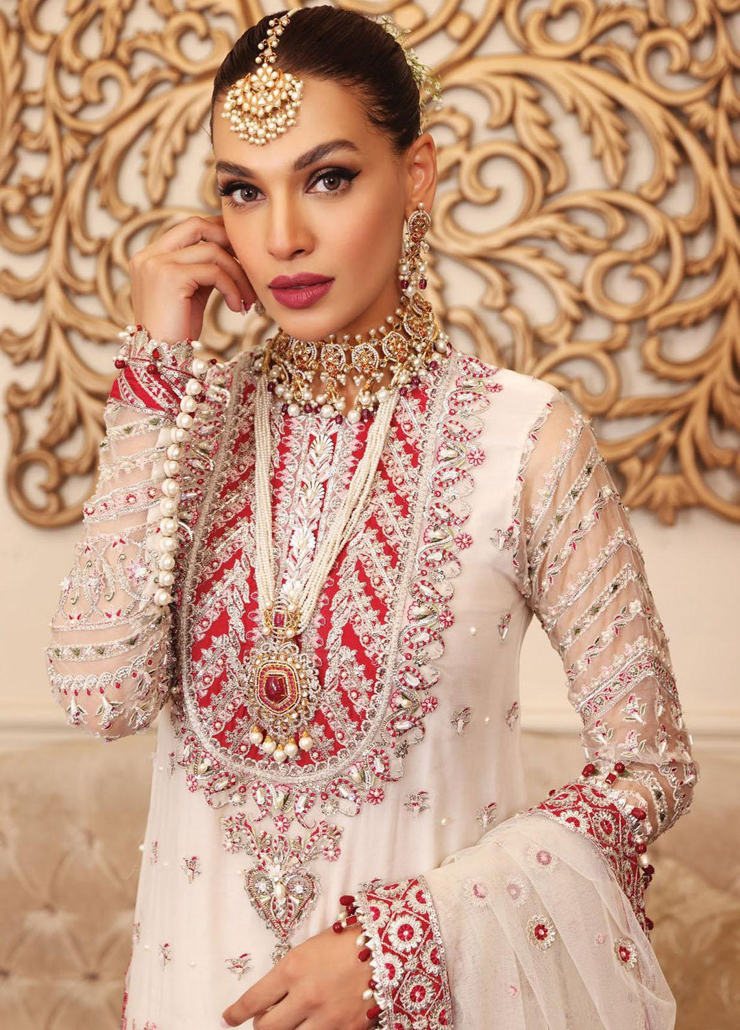 Opulence by Anaya Embroidered Chiffon Suits Unstitched 3 Piece AKC22O AC22-01-Ellana - Luxury Collection