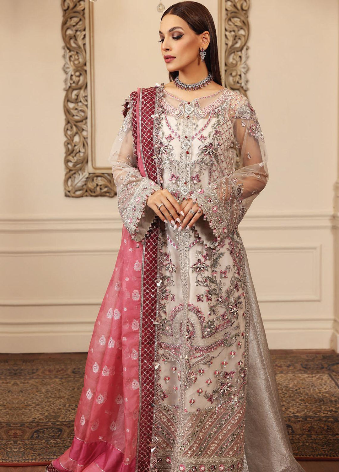 Opulence by Anaya Embroidered Chiffon Suits Unstitched 3 Piece AKC22O AC22-06-Pricilla - Luxury Collection