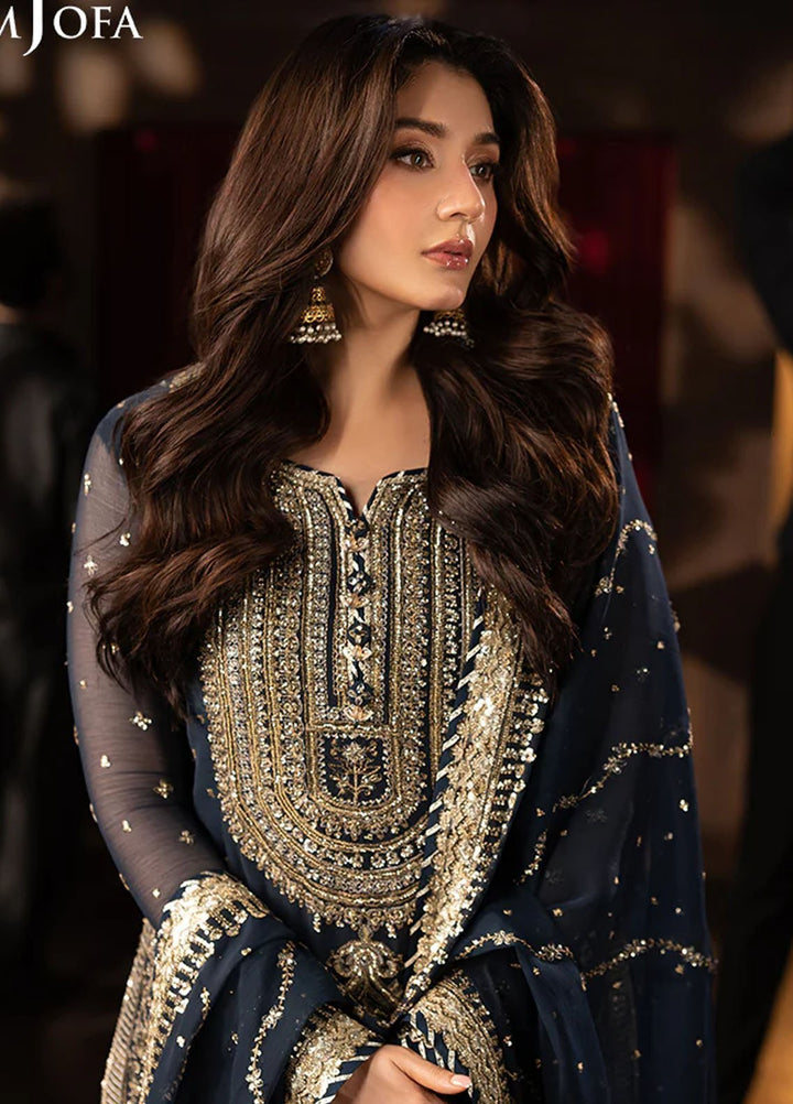 Opulence by Asim Jofa Embroidered Chiffon Suits Unstitched 3 Piece AJ25OF AJFO-02-UNS - Festive Collection