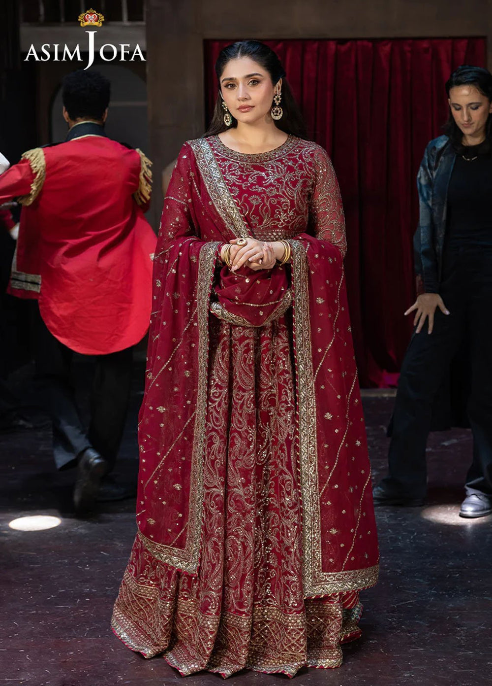Opulence by Asim Jofa Embroidered Chiffon Suits Unstitched 3 Piece AJ25OF AJFO-13-UNS - Festive Collection