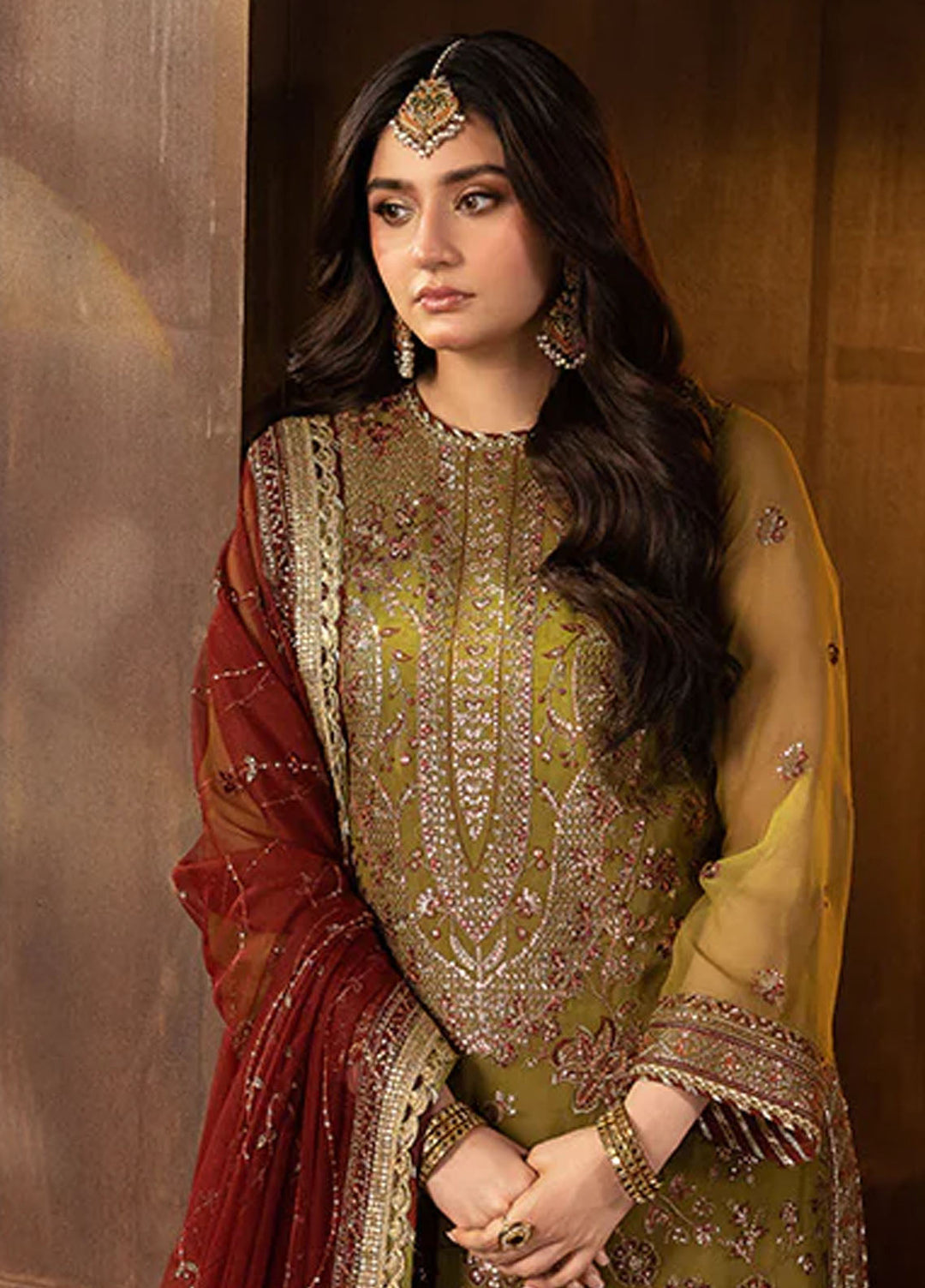 Opulence by Asim Jofa Embroidered Net Suits Unstitched 3 Piece AJ25OF AJFO-07-UNS - Festive Collection