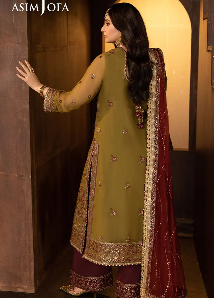 Opulence by Asim Jofa Embroidered Net Suits Unstitched 3 Piece AJ25OF AJFO-07-UNS - Festive Collection