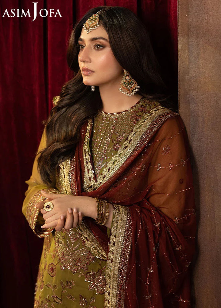 Opulence by Asim Jofa Embroidered Net Suits Unstitched 3 Piece AJ25OF AJFO-07-UNS - Festive Collection