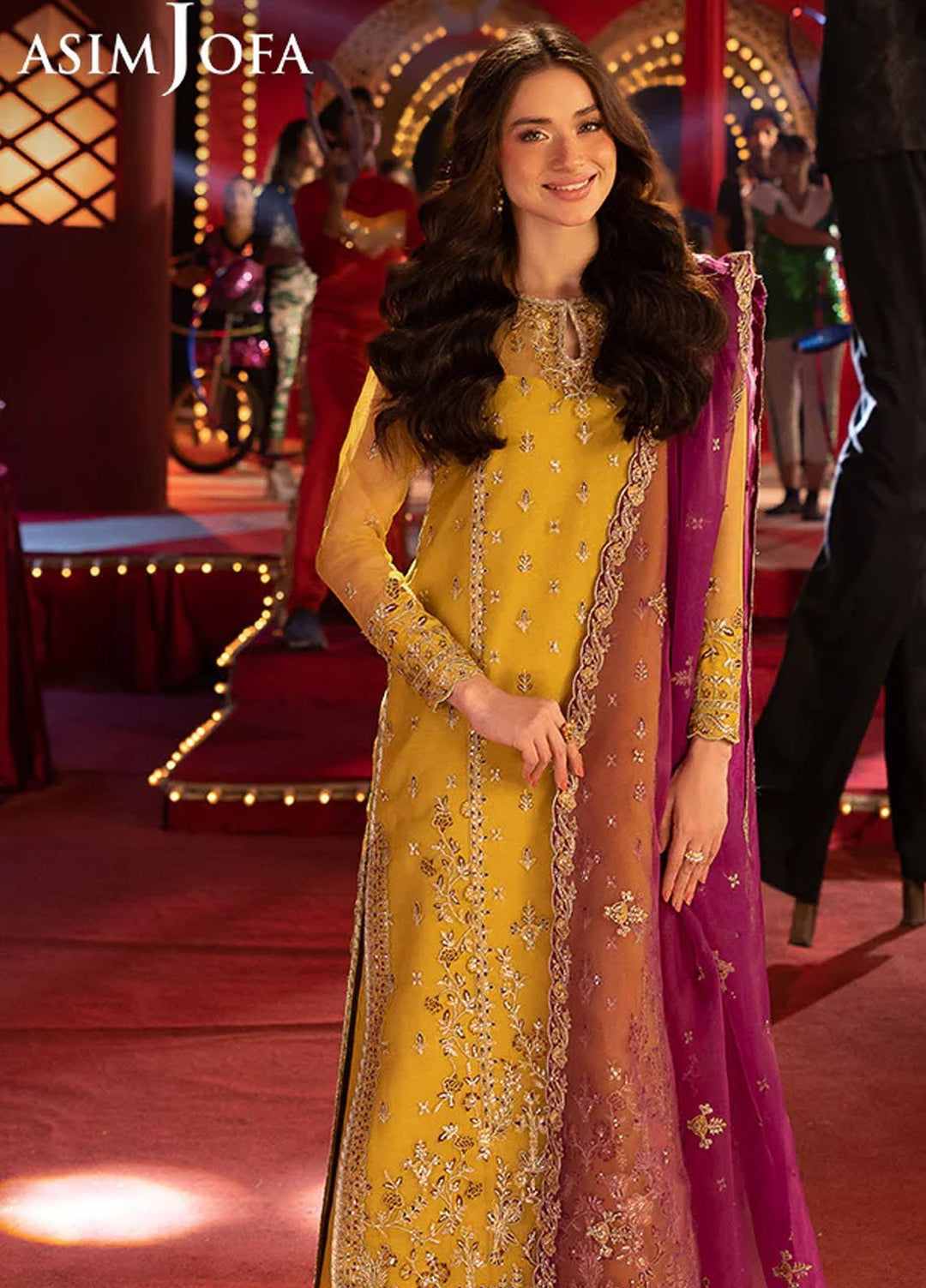 Opulence by Asim Jofa Embroidered Organza Suits Unstitched 3 Piece AJ25OF AJFO-05-UNS - Festive Collection