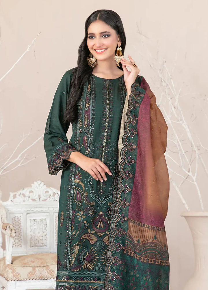 Oraibia By Tawakkal Fabrics Embroidered Viscose Suit Unstitched 3 Piece TWF24O D-1041 - Winter Collection