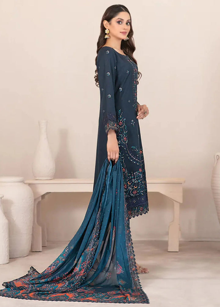 Oraibia By Tawakkal Fabrics Embroidered Viscose Suit Unstitched 3 Piece TWF24O D-1043 - Winter Collection