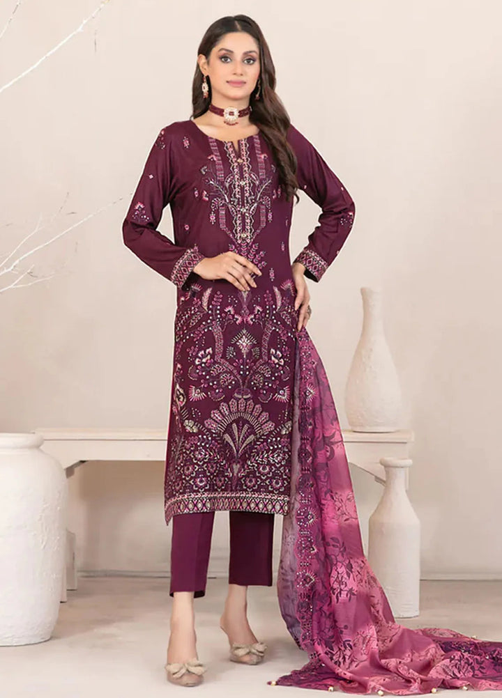 Oraibia By Tawakkal Fabrics Embroidered Viscose Suit Unstitched 3 Piece TWF24O D-1045 - Winter Collection