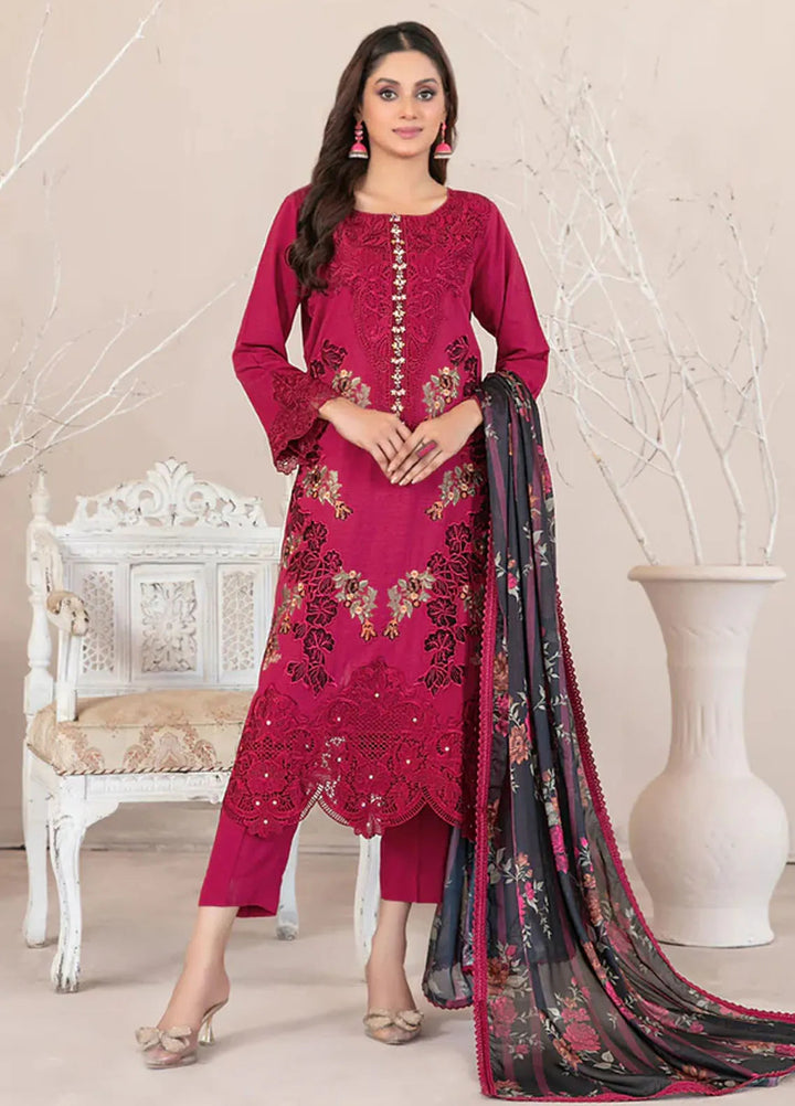 Oraibia By Tawakkal Fabrics Embroidered Viscose Suit Unstitched 3 Piece TWF24O D-1047 - Winter Collection