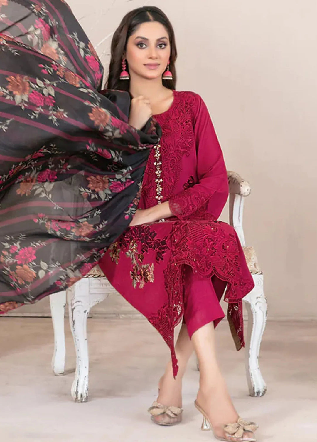 Oraibia By Tawakkal Fabrics Embroidered Viscose Suit Unstitched 3 Piece TWF24O D-1047 - Winter Collection