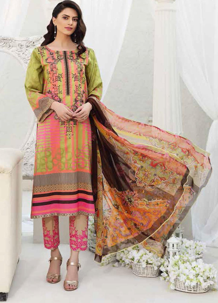Orange Series by Charizma Embroidered Lawn Suits Unstitched 3 Piece CRZ21O 16 - Spring / Summer Collection