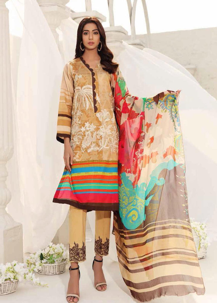 Orange Series by Charizma Embroidered Lawn Suits Unstitched 3 Piece CRZ21O 17 - Spring / Summer Collection