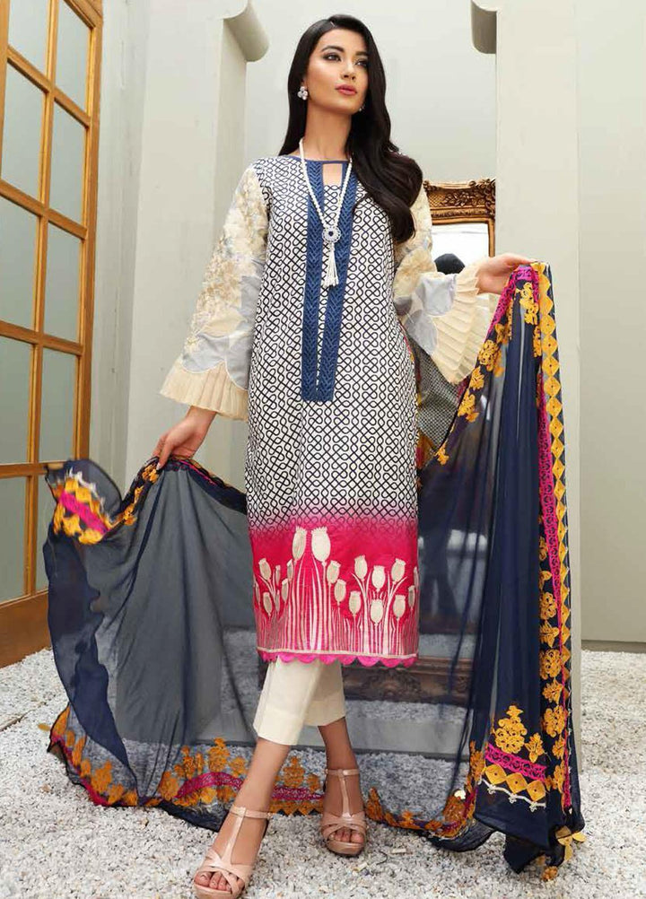 Orange Series by Charizma Embroidered Lawn Suits Unstitched 3 Piece CRZ21O 19 - Spring / Summer Collection