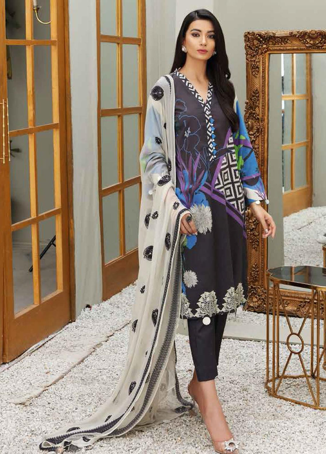 Orange Series by Charizma Embroidered Lawn Suits Unstitched 3 Piece CRZ21O 21 - Spring / Summer Collection