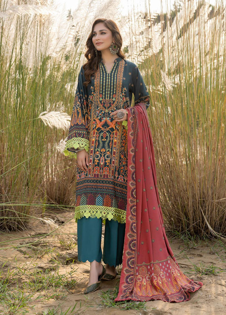 Orchid By Regalia Textiles Printed Linen Suits Unstitched 3 Piece RGT22O OLP-01 - Winter Collection