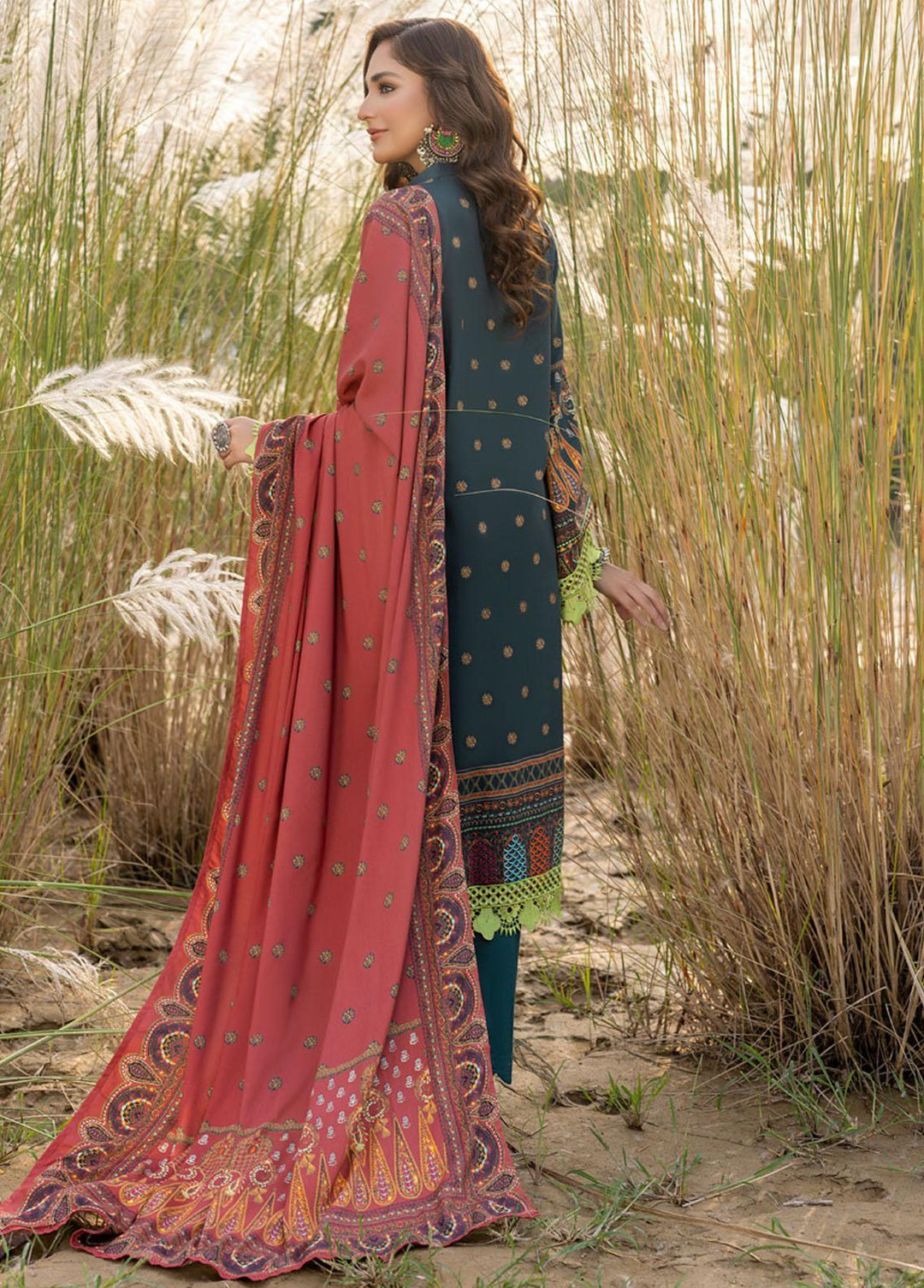 Orchid By Regalia Textiles Printed Linen Suits Unstitched 3 Piece RGT22O OLP-01 - Winter Collection