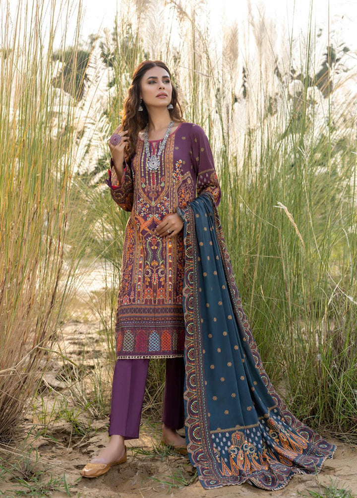 Orchid By Regalia Textiles Printed Linen Suits Unstitched 3 Piece RGT22O OLP-02 - Winter Collection