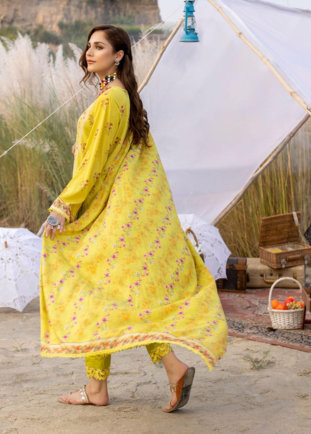 Orchid By Regalia Textiles Printed Linen Suits Unstitched 3 Piece RGT22O OLP-03 - Winter Collection