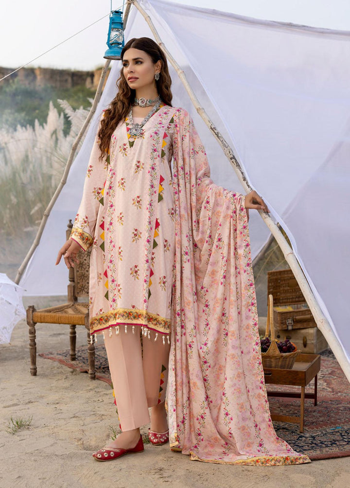 Orchid By Regalia Textiles Printed Linen Suits Unstitched 3 Piece RGT22O OLP-04 - Winter Collection