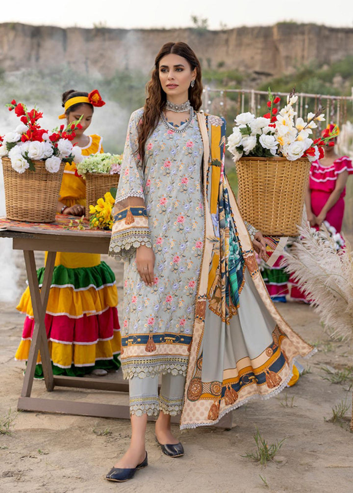 Orchid By Regalia Textiles Printed Linen Suits Unstitched 3 Piece RGT22O OLP-05 - Winter Collection