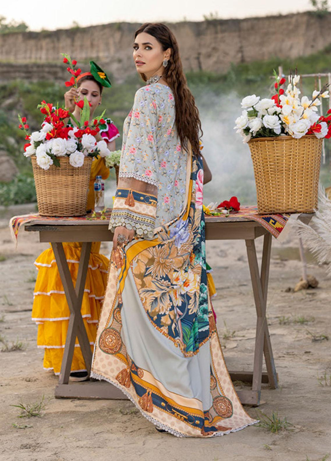 Orchid By Regalia Textiles Printed Linen Suits Unstitched 3 Piece RGT22O OLP-05 - Winter Collection
